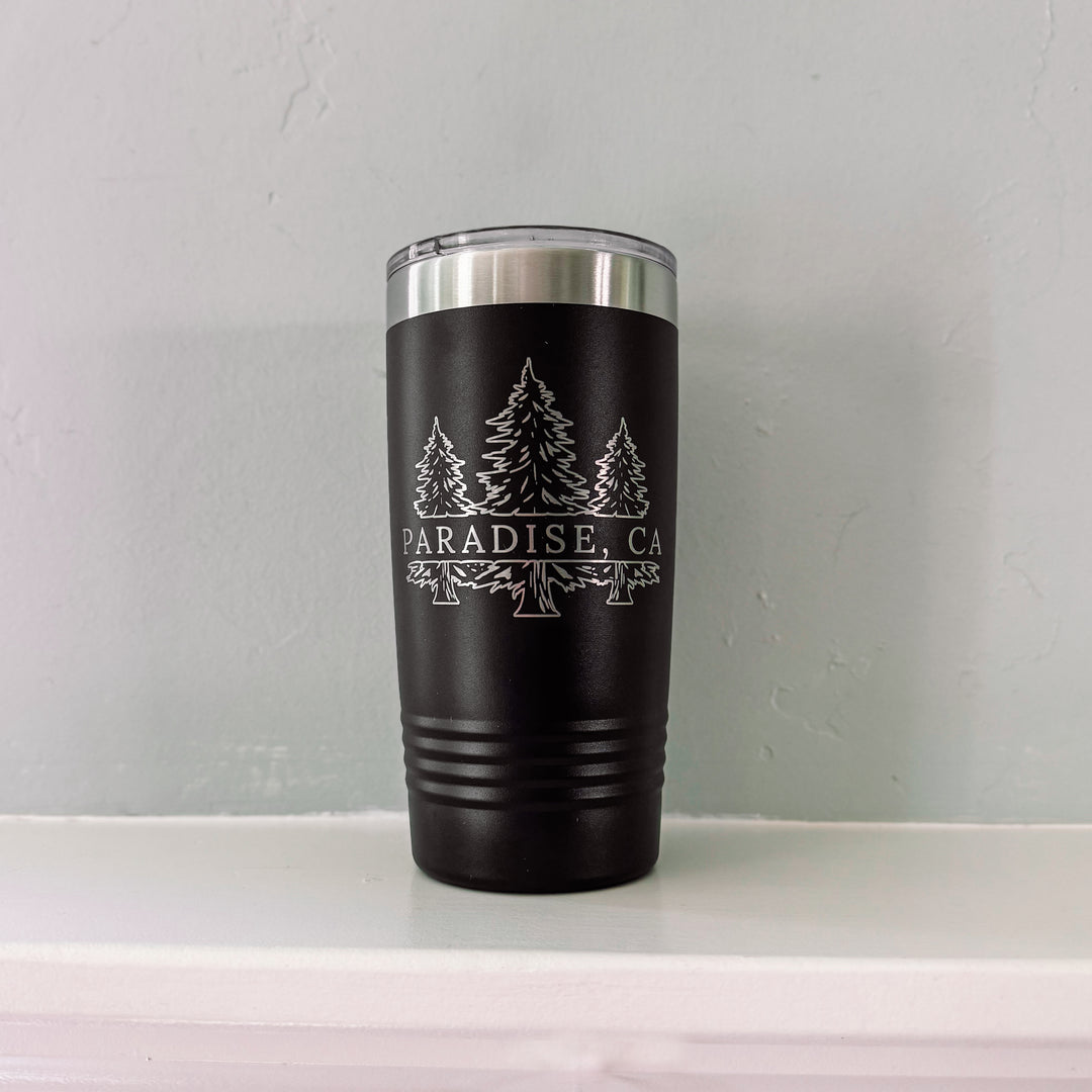 20 oz Insulated Tumbler, 3 Tree Design