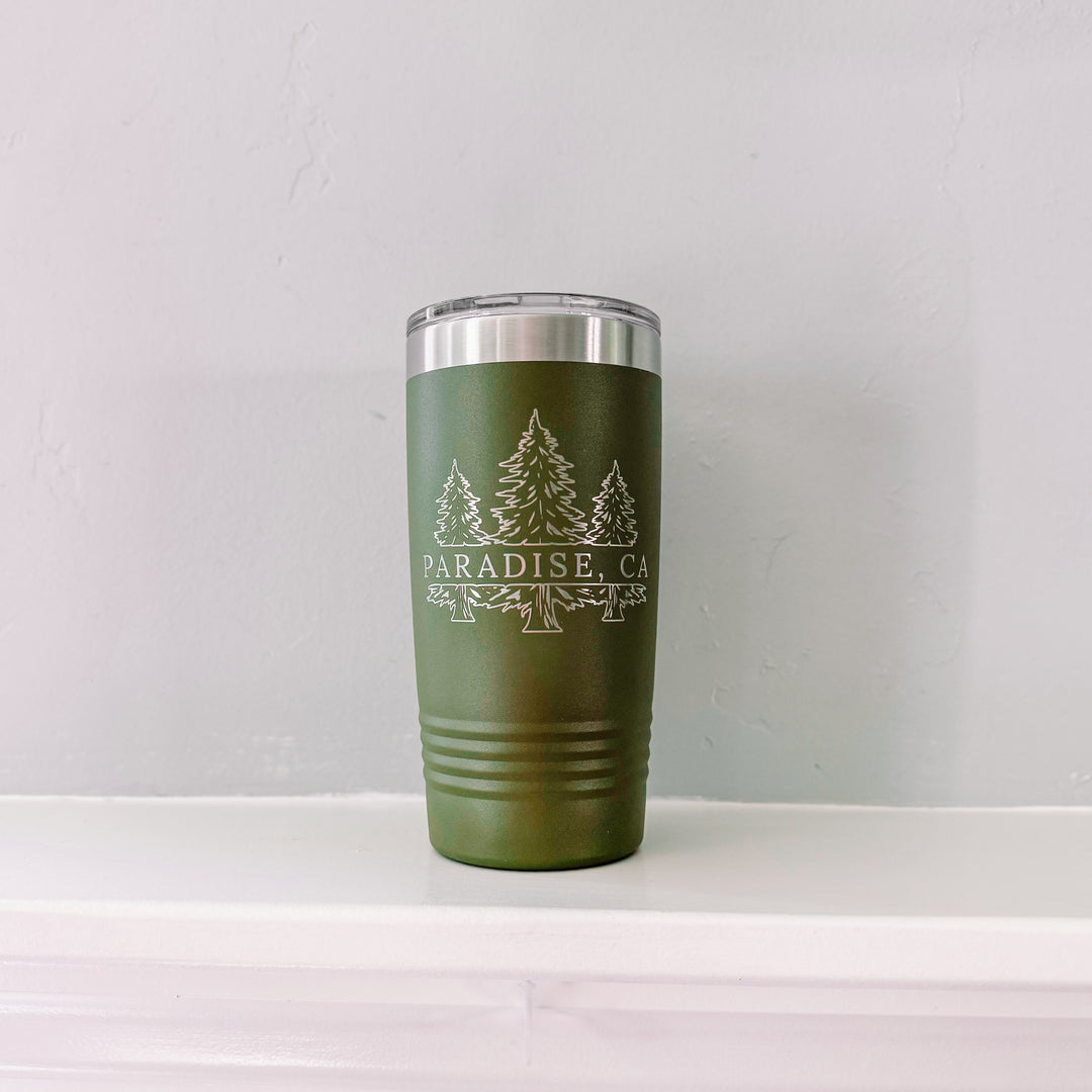 20 oz Insulated Tumbler, 3 Tree Design