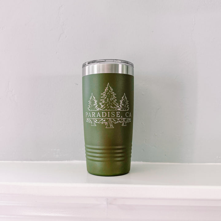 20 oz Insulated Tumbler, 3 Tree Design