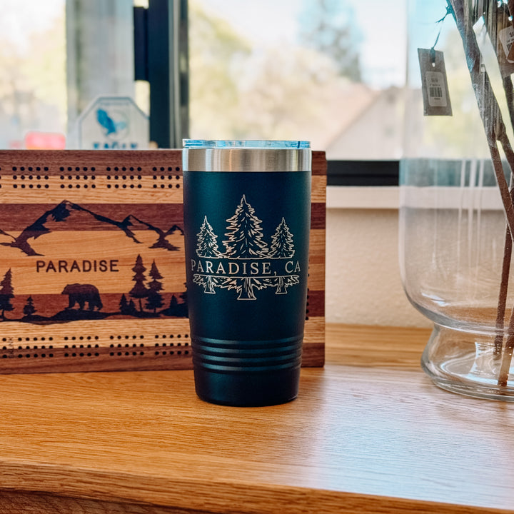 20 oz Insulated Tumbler, 3 Tree Design