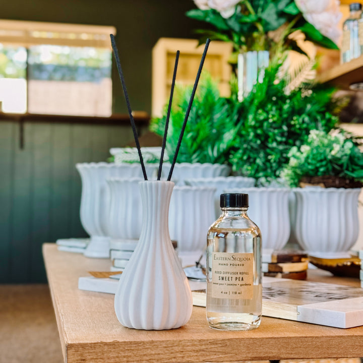 White Ceramic Reed Diffuser Vase
