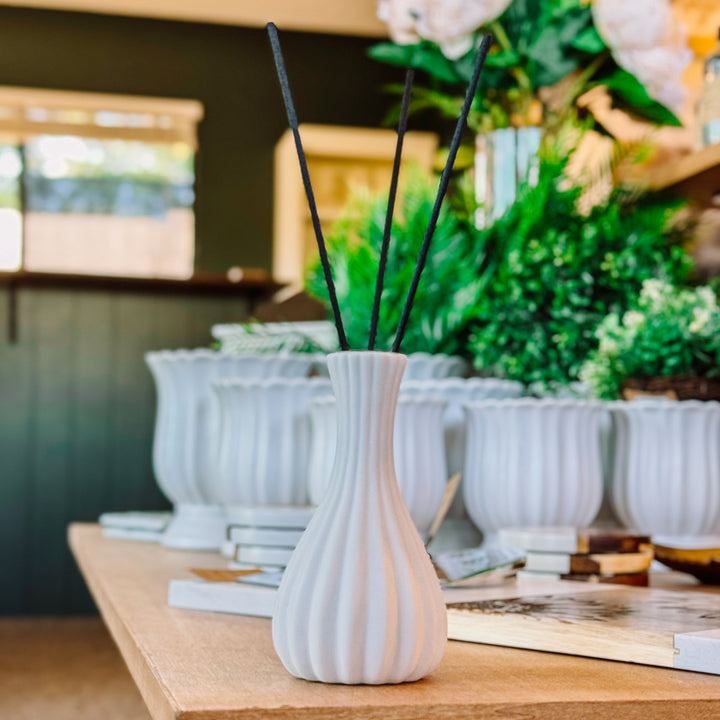 White Ceramic Reed Diffuser Vase