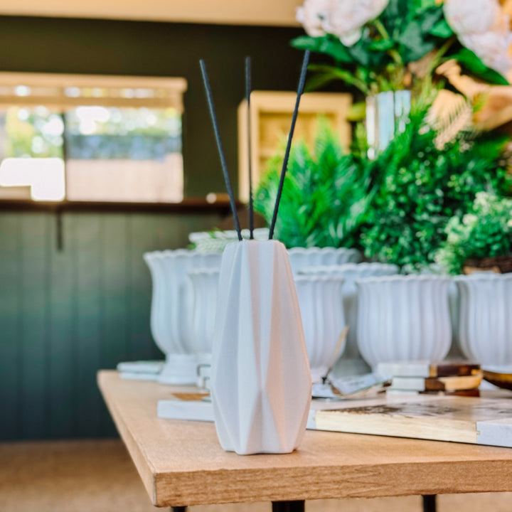 White Ceramic Reed Diffuser Vase
