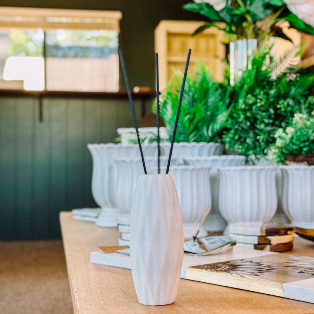 White Ceramic Reed Diffuser Vase