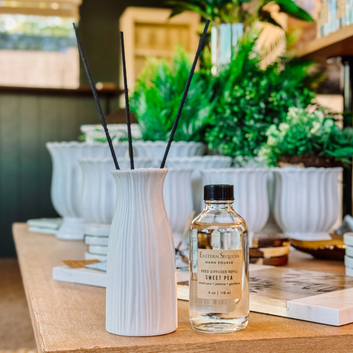 White Ceramic Reed Diffuser Vase