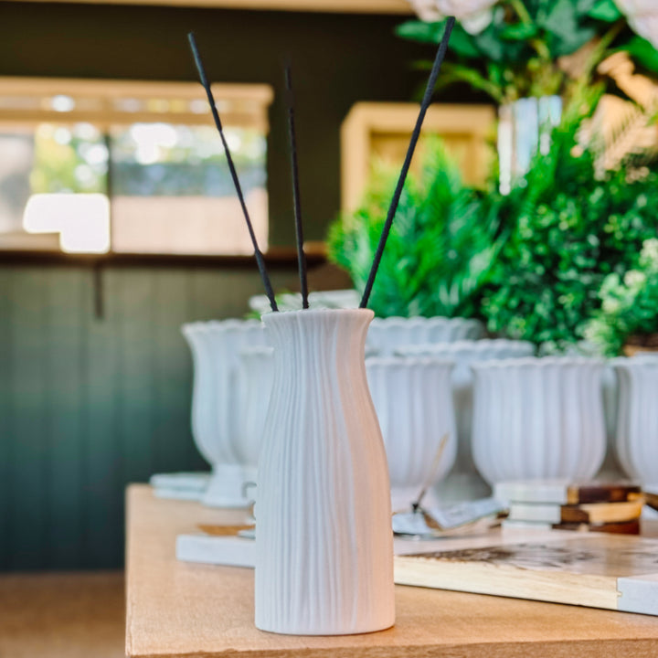 White Ceramic Reed Diffuser Vase