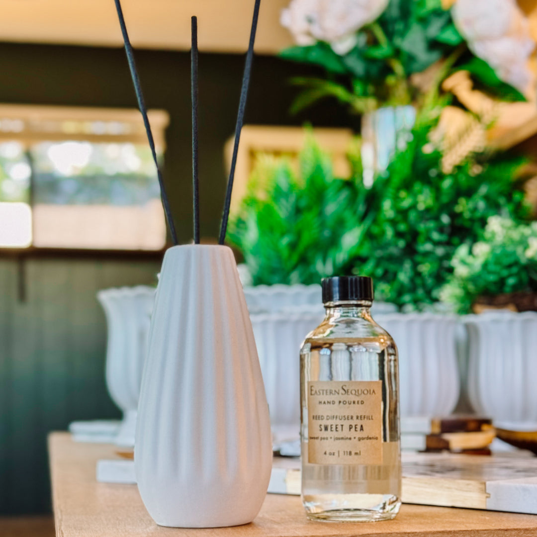 White Ceramic Reed Diffuser Vase