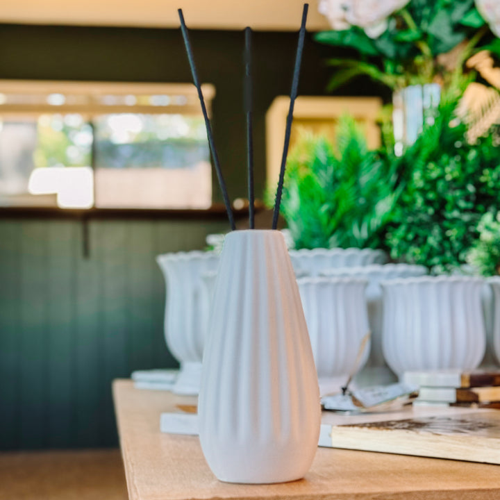 White Ceramic Reed Diffuser Vase
