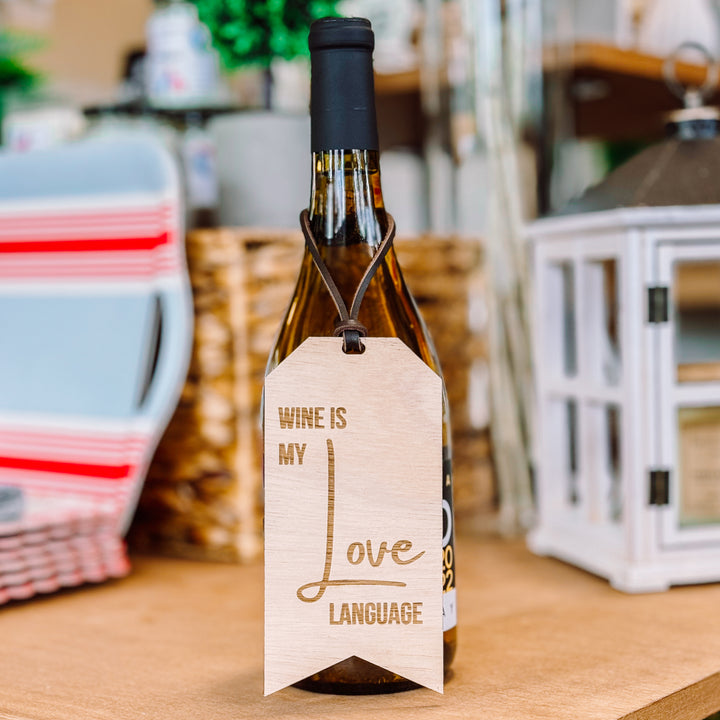 Wooden Wine Gift tags