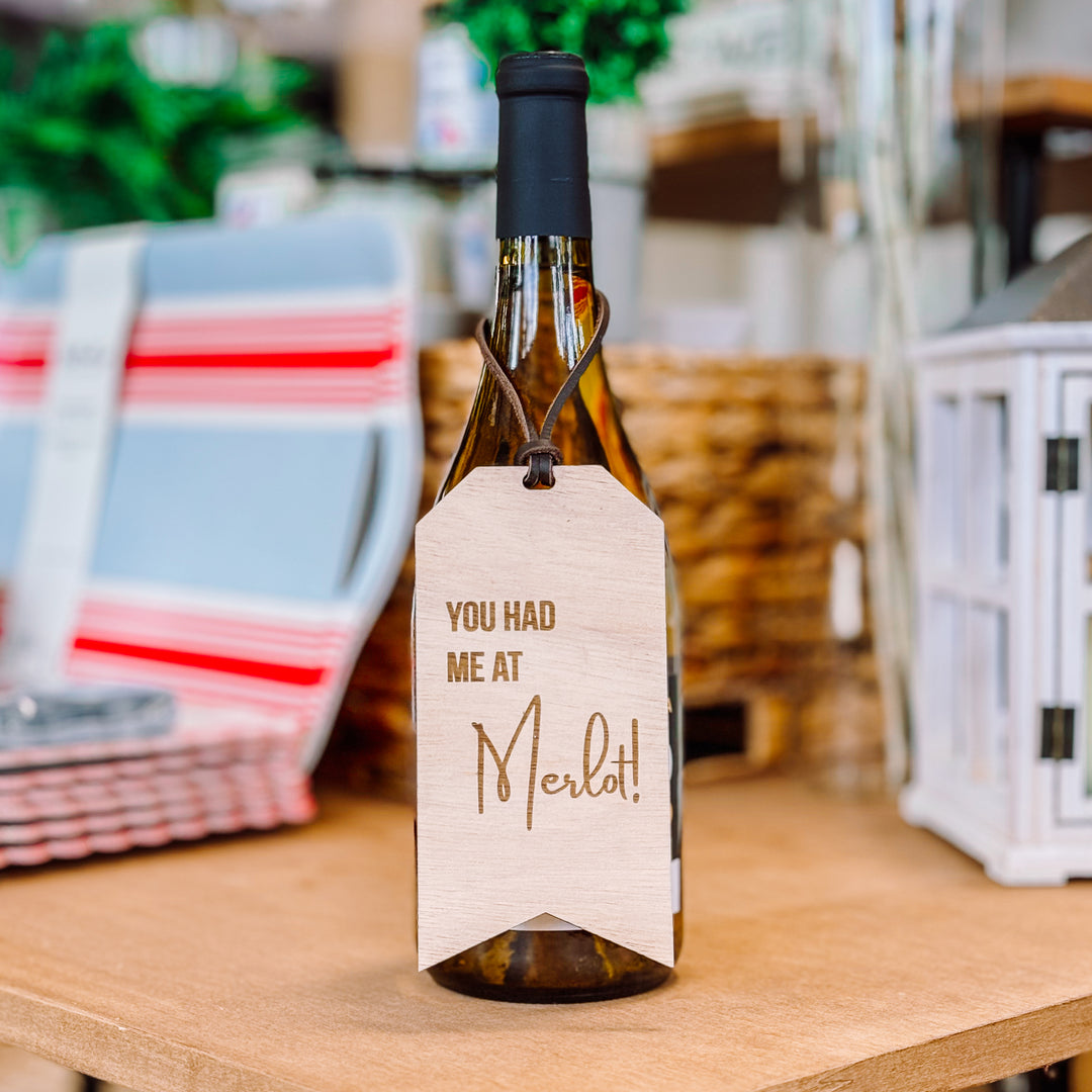 Wooden Wine Gift tags