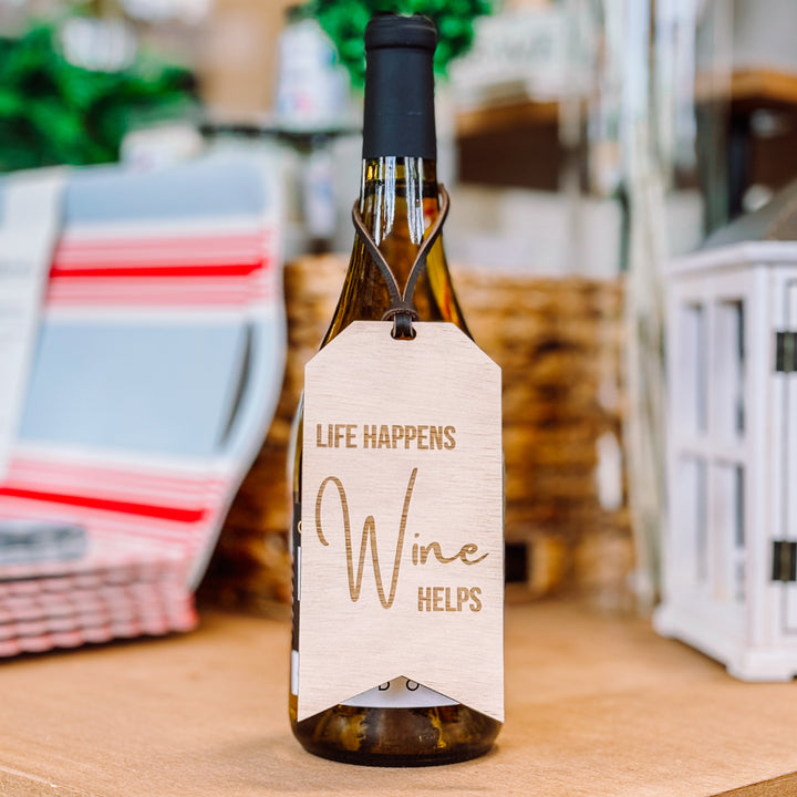 Wooden Wine Gift tags