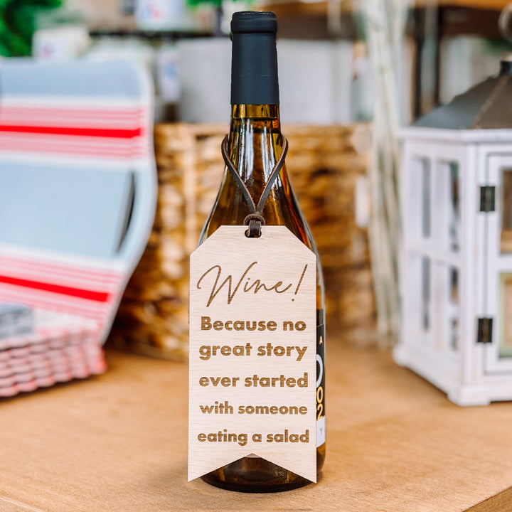 Wooden Wine Gift tags