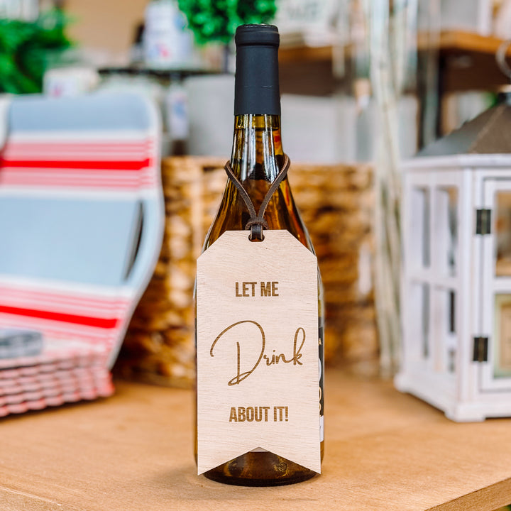 Wooden Wine Gift tags
