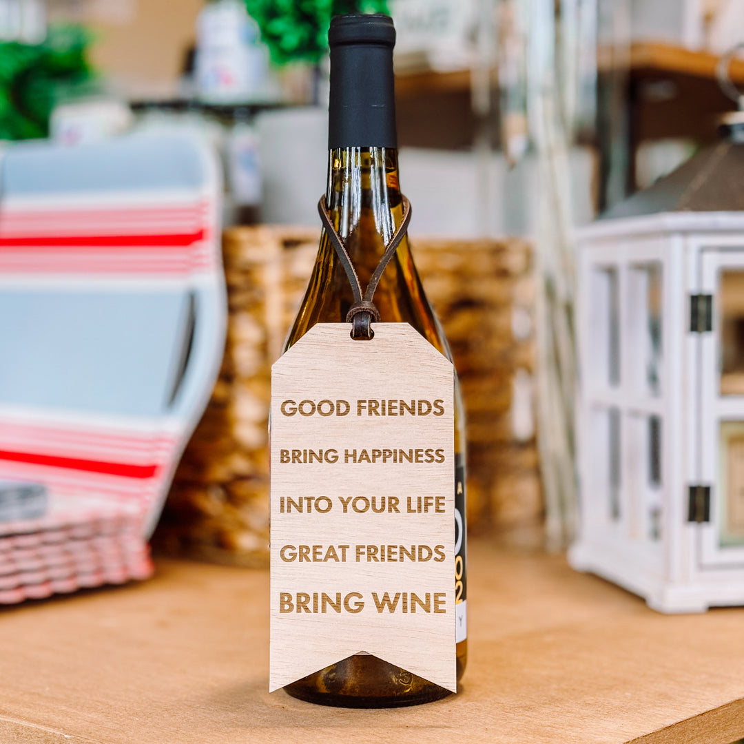 Wooden Wine Gift tags