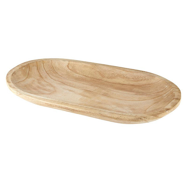 Natural Wood Platter, 23" x 13"
