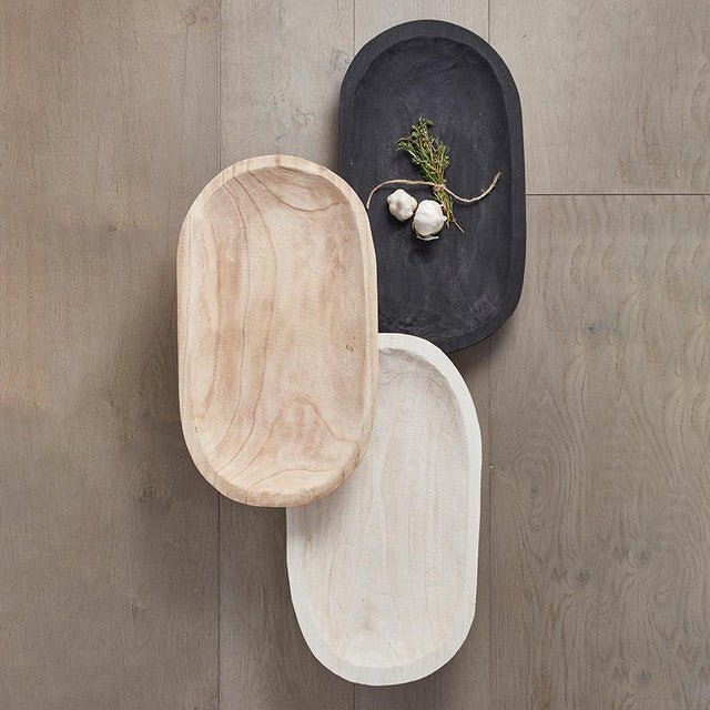 Natural Wood Platter, 23" x 13"