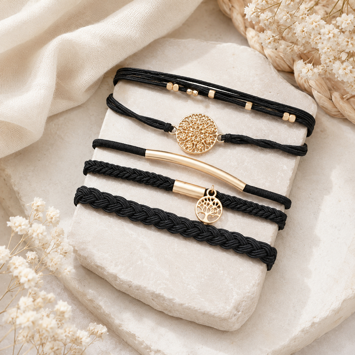 Multi Layer Bracelet + Hair Ties, Assorted