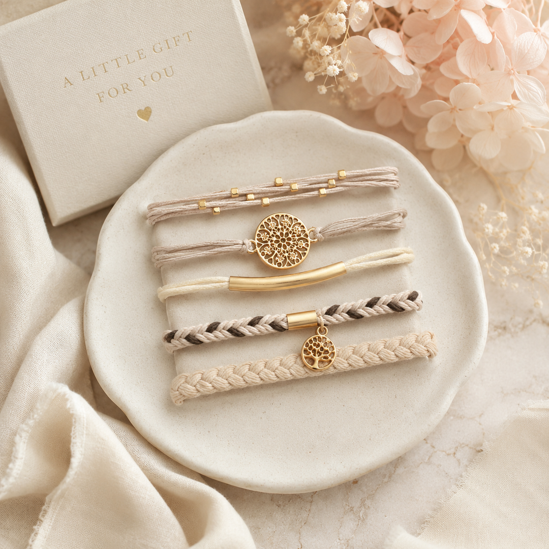 Multi Layer Bracelet + Hair Ties, Assorted