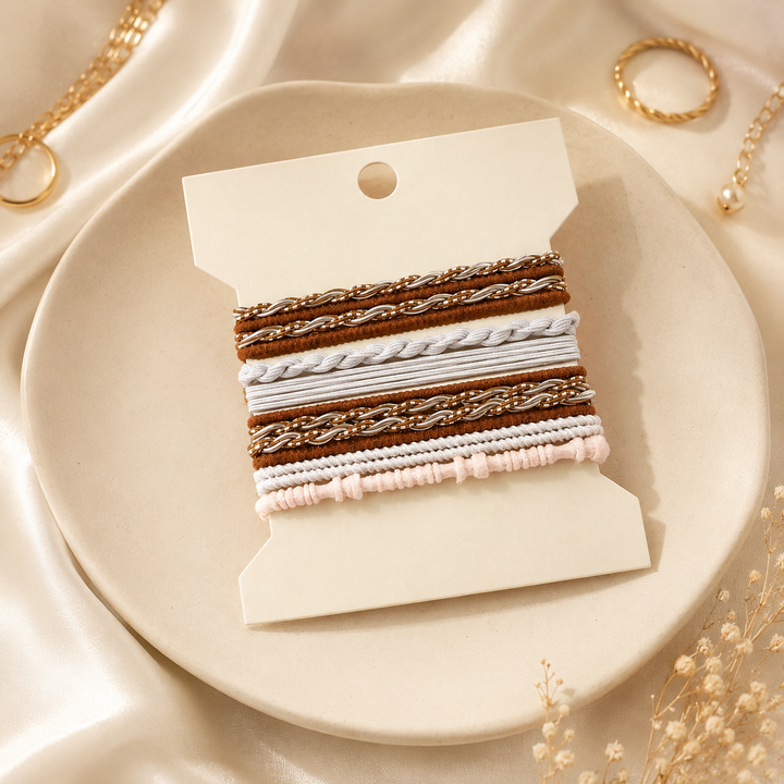 Multi Layer Bracelet + Hair Ties, Assorted