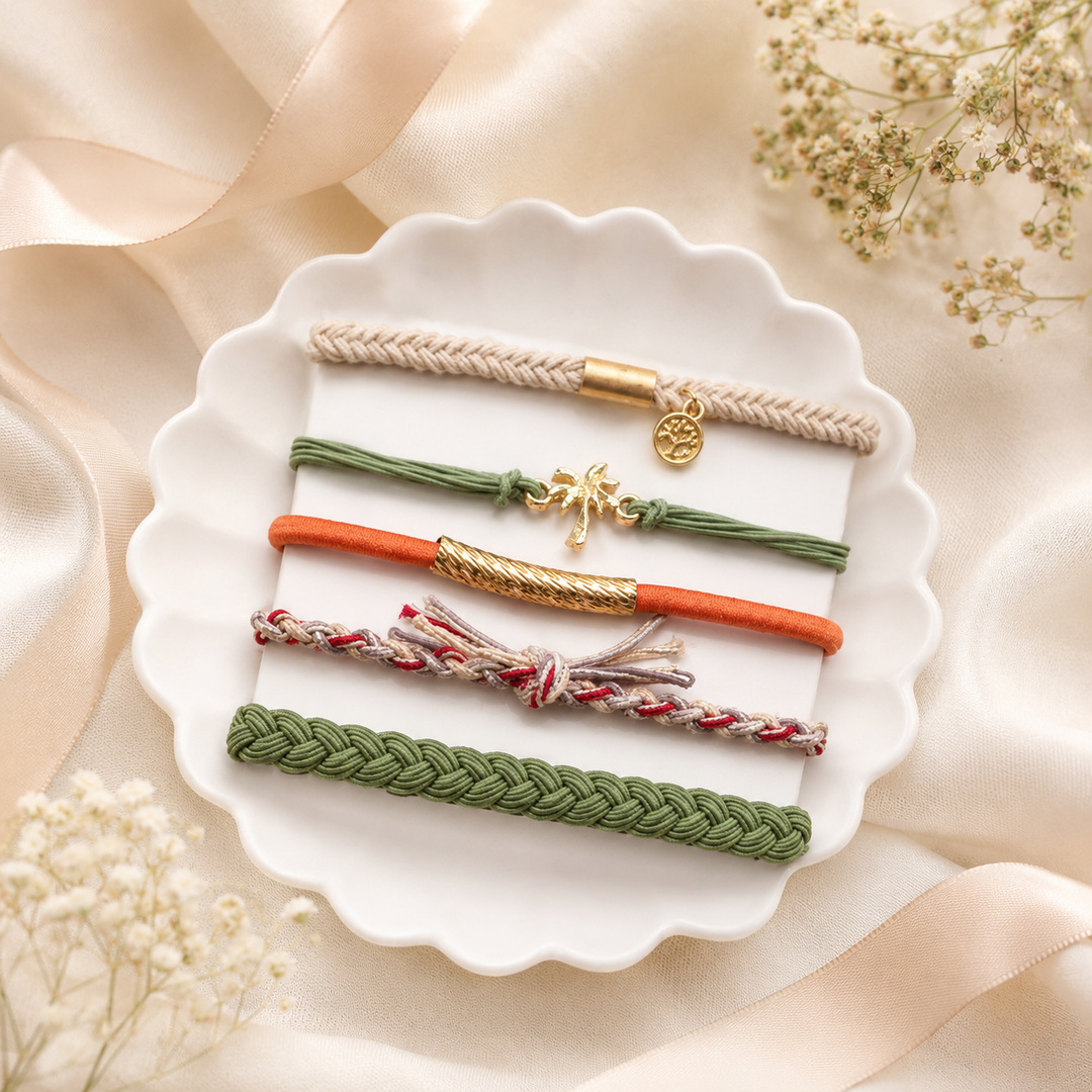 Multi Layer Bracelet + Hair Ties, Assorted