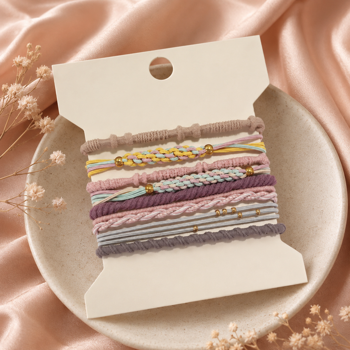 Multi Layer Bracelet + Hair Ties, Assorted
