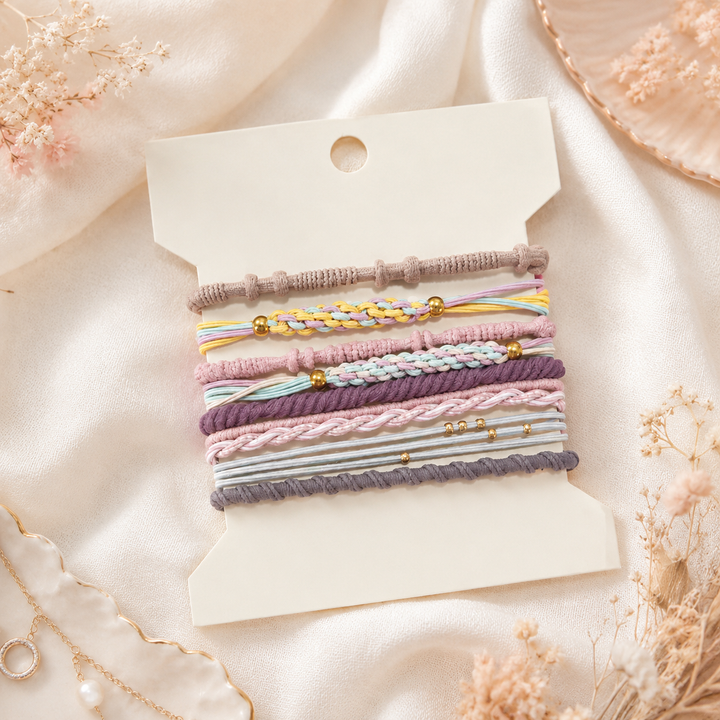 Multi Layer Bracelet + Hair Ties, Assorted
