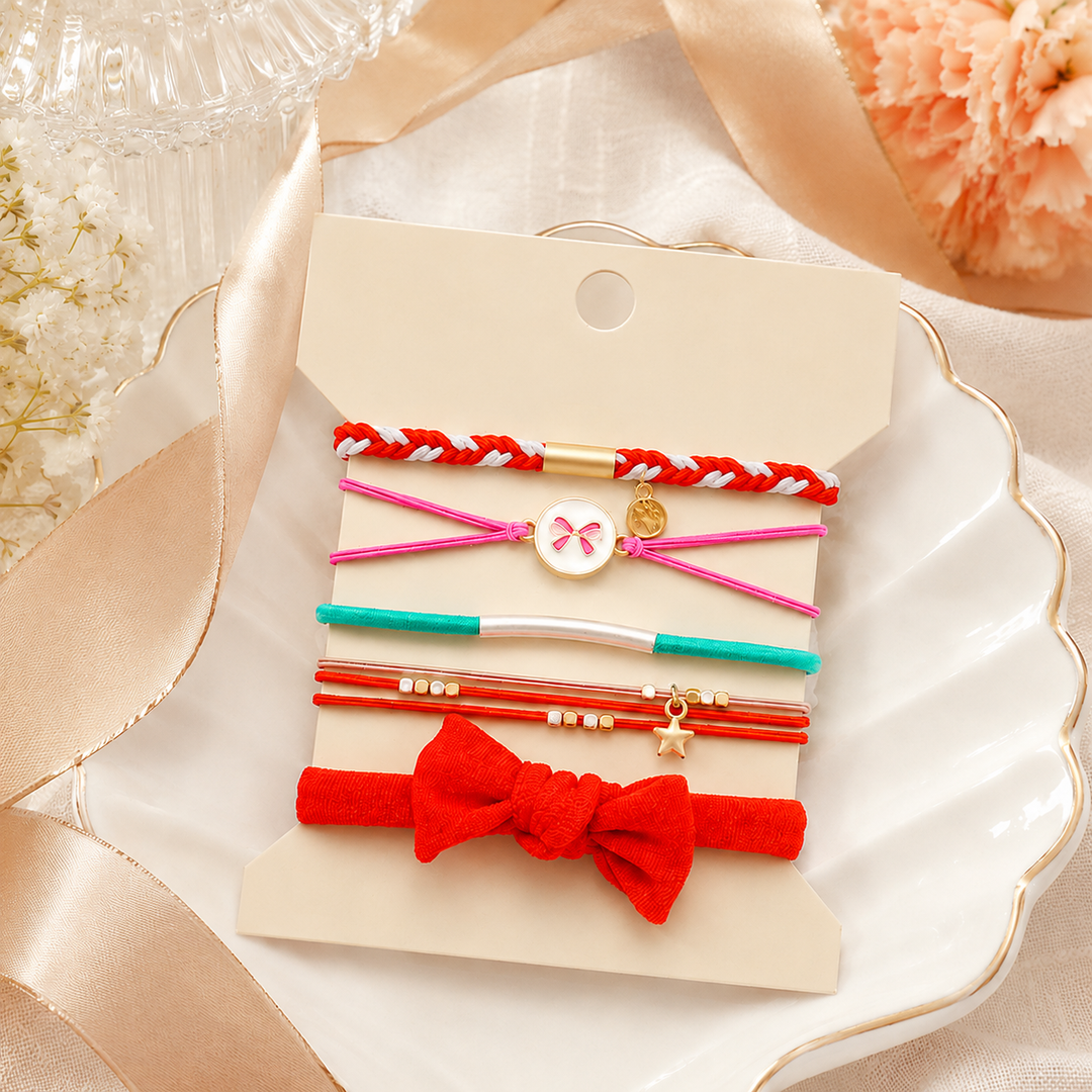 Multi Layer Bracelet + Hair Ties, Assorted