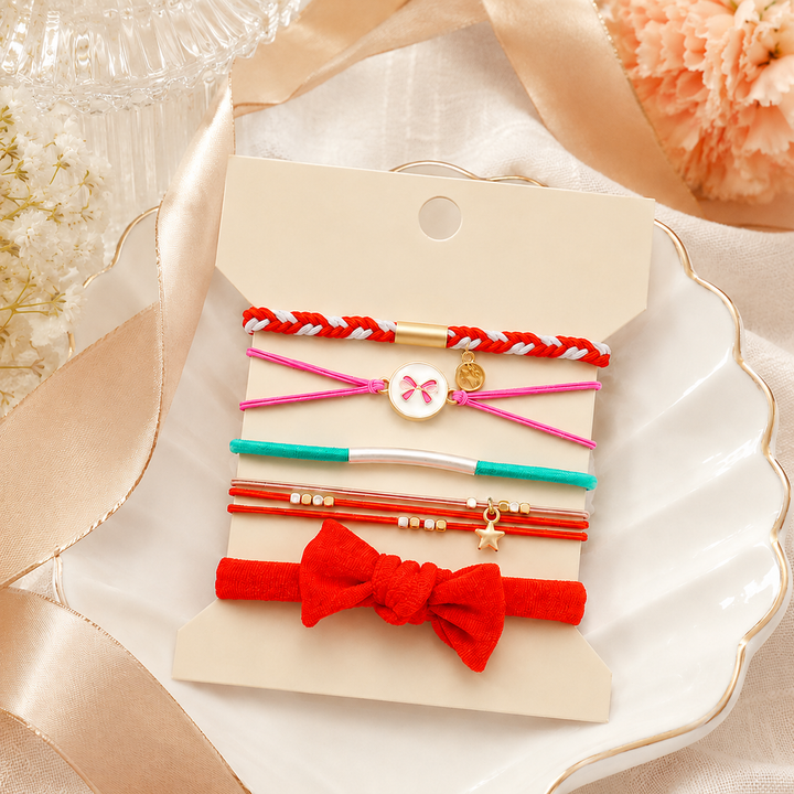 Multi Layer Bracelet + Hair Ties, Assorted