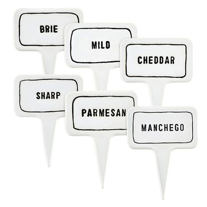 Ceramic Cheese Marker Set of 6