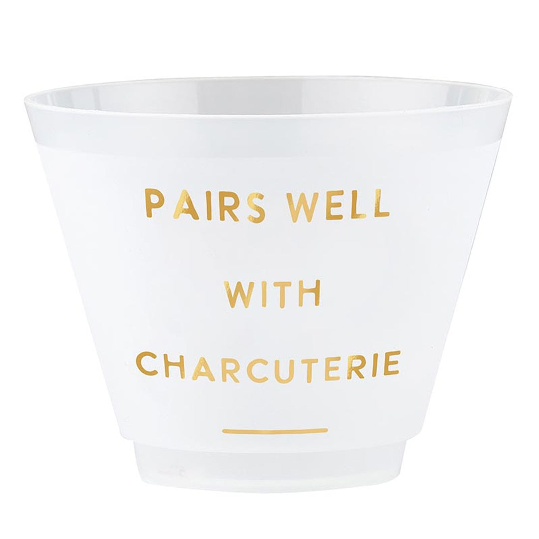 Plastic Frost Cups "Pairs Well..." - 9oz - 8 piece
