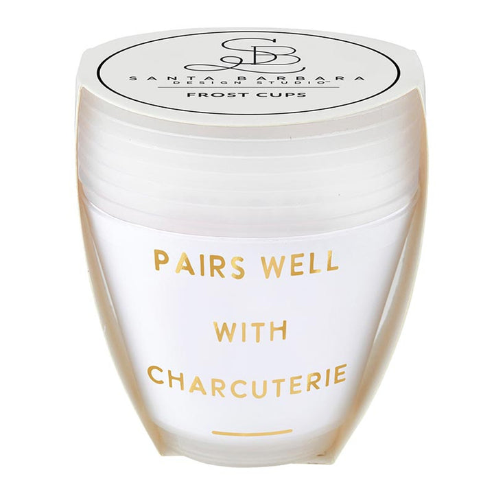 Plastic Frost Cups "Pairs Well..." - 9oz - 8 piece