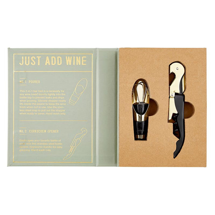 "Just Add Wine" Corkscrew Opener Book Box Set