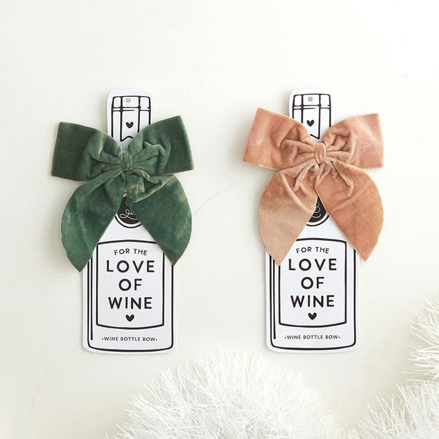 Wine Bottle Velvet Gift Bow