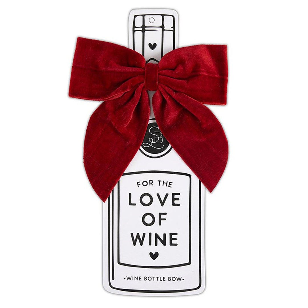 Wine Bottle Velvet Gift Bow
