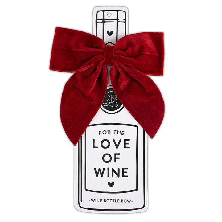 Wine Bottle Velvet Gift Bow