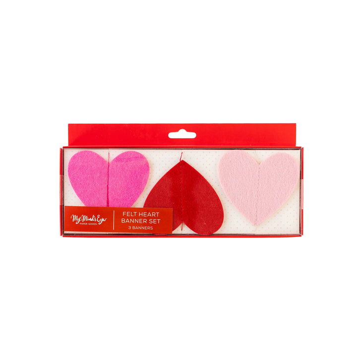 Felt Heart Banner, 3&