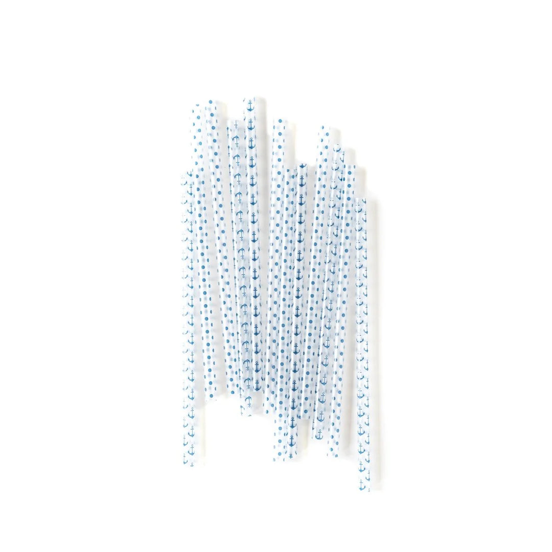 Nautical Reusable Straws, 12 ct