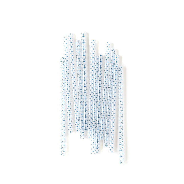 Nautical Reusable Straws, 12 ct