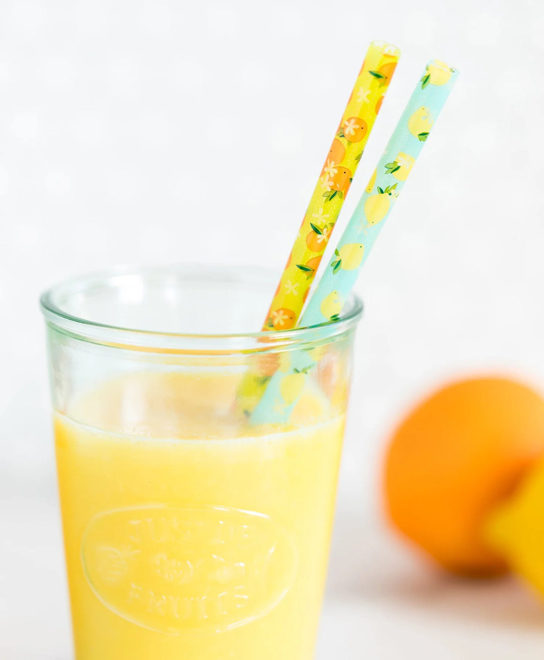 Fruit Basket Reusable Straws, 12 ct