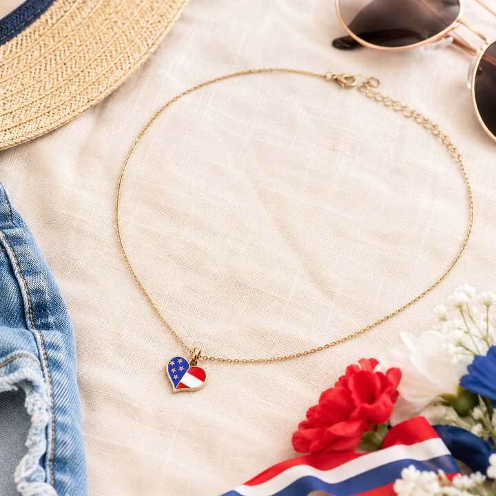 Patriotic Stars &amp; Stripes Pendant