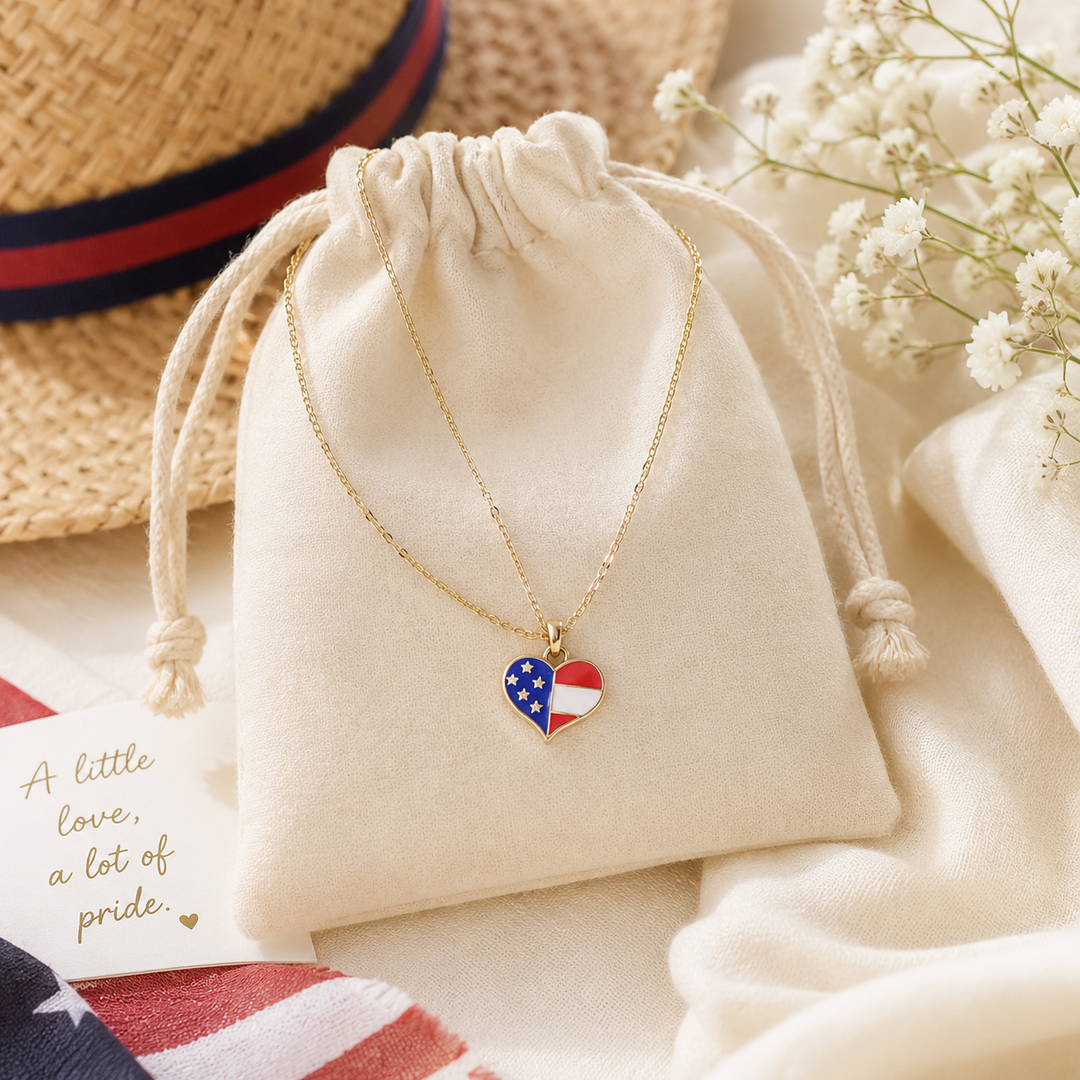 Patriotic Stars &amp; Stripes Pendant