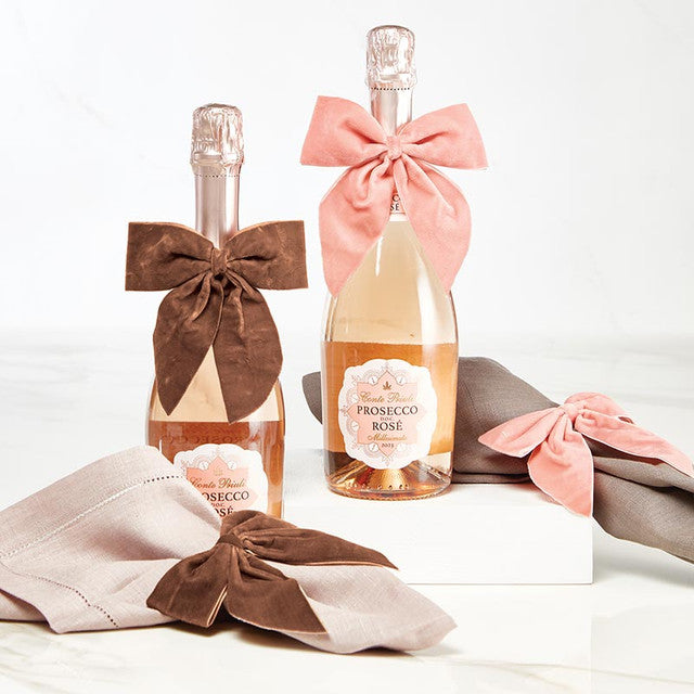Wine Bottle Velvet Gift Bow