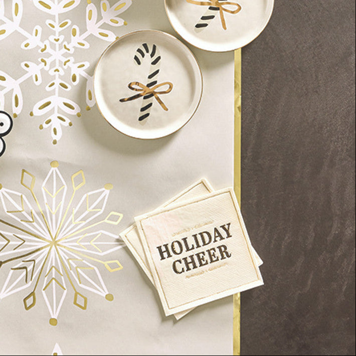Decorative Christmas plates with snowflakes and &