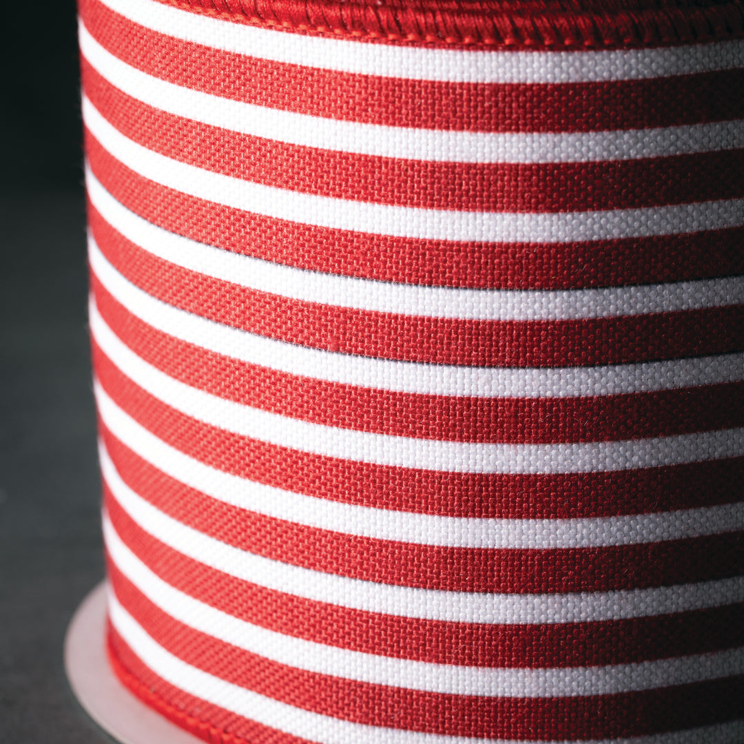 Striped Red &amp; White Ribbon, 30&