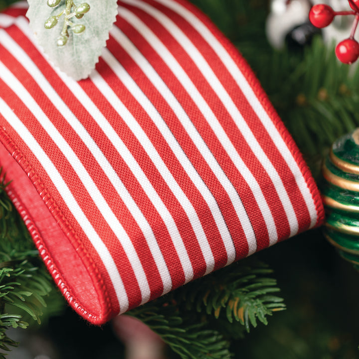 Striped Red &amp; White Ribbon, 30&