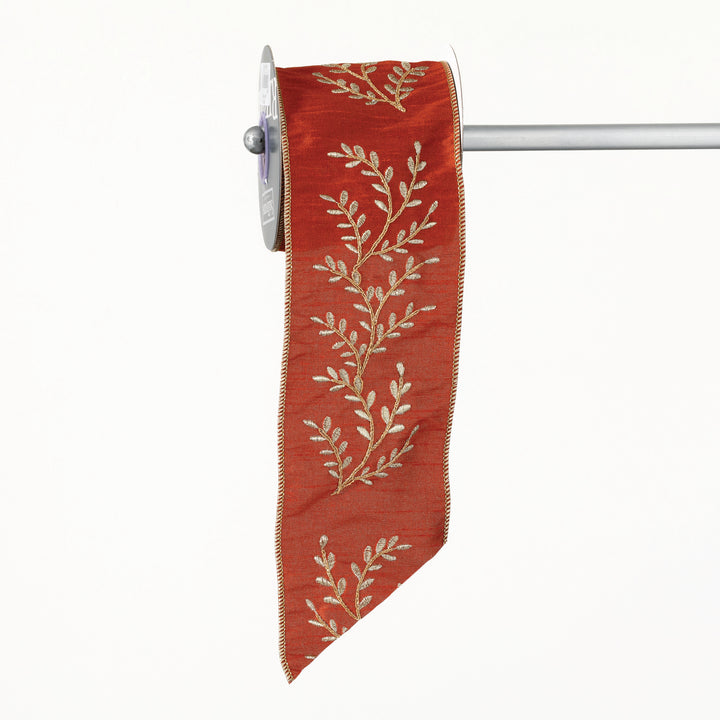 Rust + Gold Leaf Ribbon, 15&