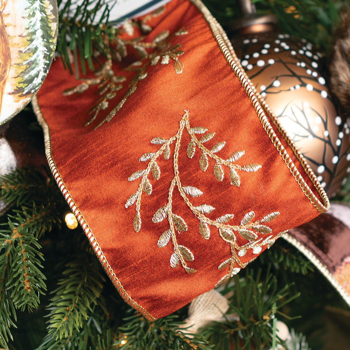 Rust + Gold Leaf Ribbon, 15&