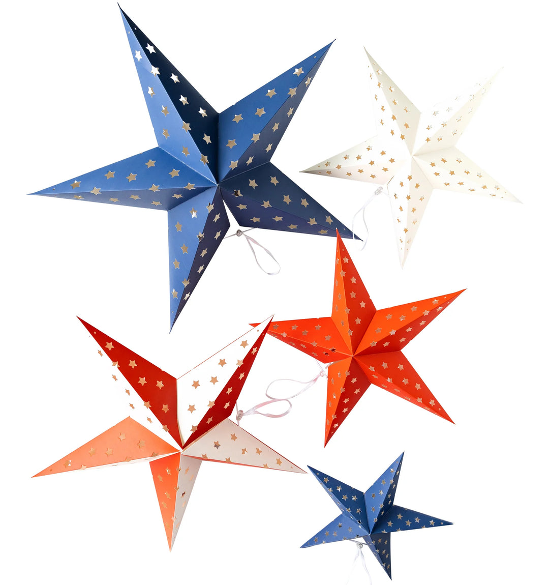 STARS AND STRIPES DECORATIVE HANGING STARS