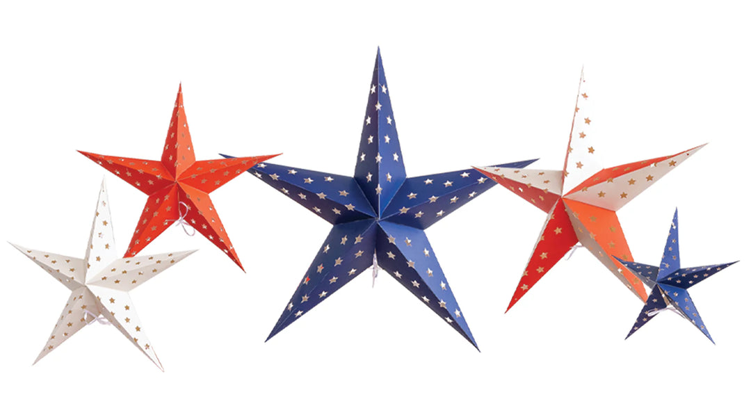 STARS AND STRIPES DECORATIVE HANGING STARS