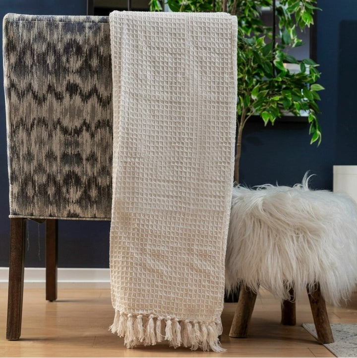 Honeycomb Cotton Throw Blanket